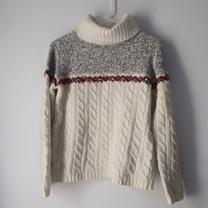 Liz Claiborne Christmas Sweater Turtleneck Sz S
